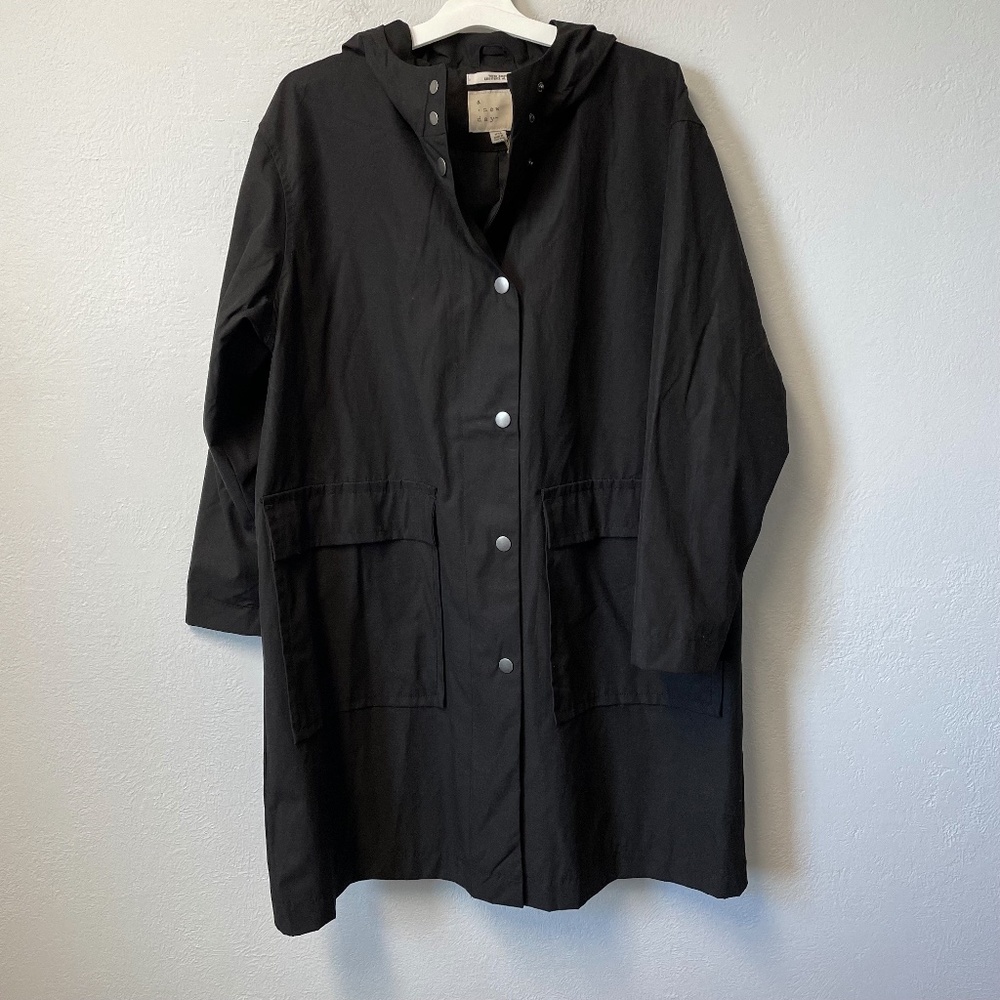 A NEW DAY WOMENS RAIN JACKET BLACK